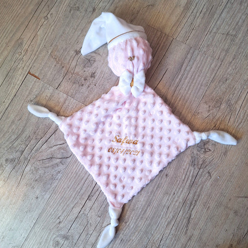 Doudou DODO personnalisé  57x53cm avec Prénom et/ou Date de naissance en minky